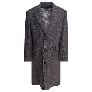Golden Goose Men Single-Breasted Herringbone Coat